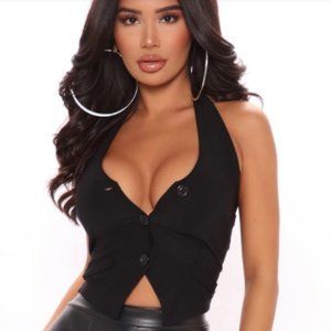Fashion Nova Sleekin' Out Halter Top